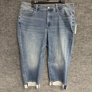 NYDJ Marilyn Crop Cuff Cool Embrace Denim Lift X Tuck Tech Jeans Size 16W NWT